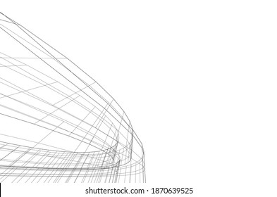 Architektur-Gebäude, Vektorgrafik 3D