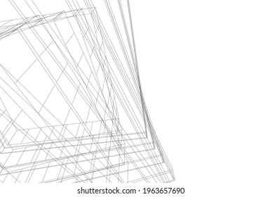 Architecture building vector 3d illustration