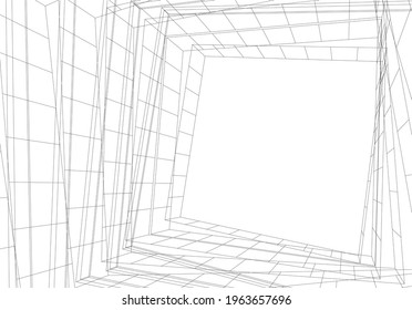 Architecture building vector 3d illustration
