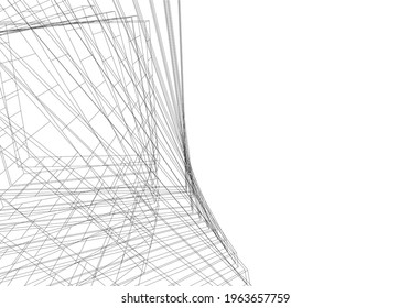 Architecture building vector 3d illustration