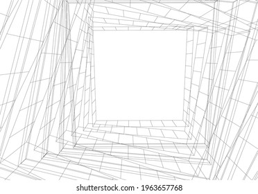 Architecture building vector 3d illustration