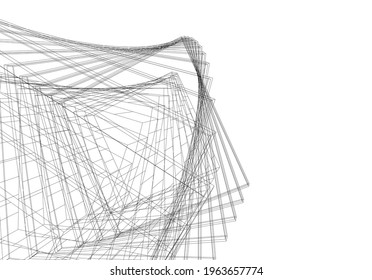 Architecture building vector 3d illustration