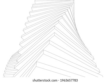 Architecture building vector 3d illustration