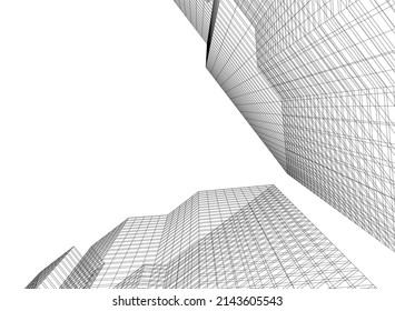architecture building vector 3d illustration