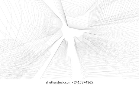architecture building vector 3d illustration 
