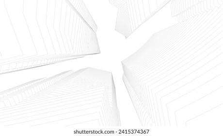 architecture building vector 3d illustration 
