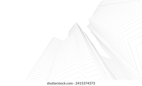 Architektur-Gebäude, Vektorgrafik 3D 