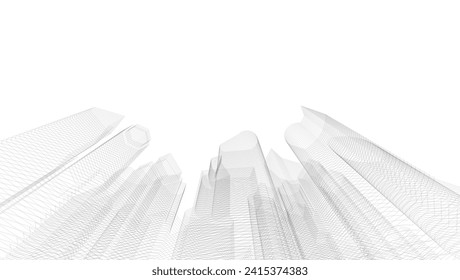 architecture building vector 3d illustration 