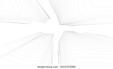 architecture building vector 3d illustration 