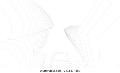 architecture building vector 3d illustration 