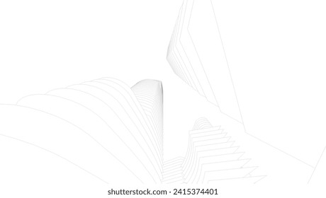 architecture building vector 3d illustration 