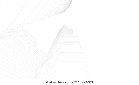 architecture building vector 3d illustration 