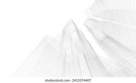 architecture building vector 3d illustration 