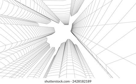 arquitectura edificio vector ilustración 3d 