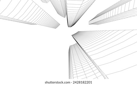 architecture building vector 3d illustration 
