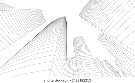 arquitectura edificio vector ilustración 3d 