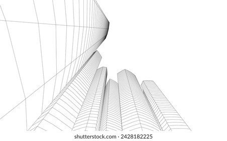architecture building vector 3d illustration 