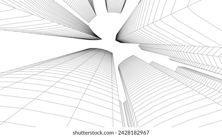 architecture building vector 3d illustration 