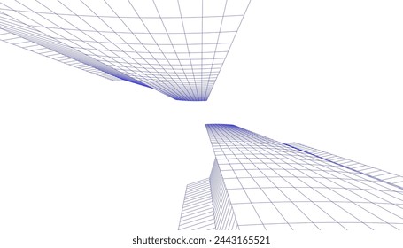 architecture building vector 3d illustration