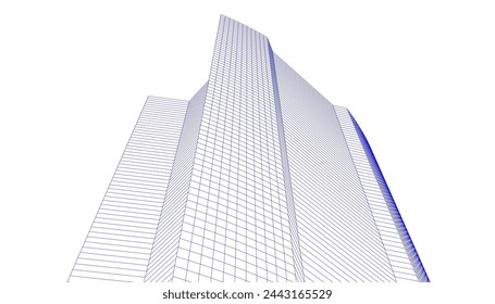 architecture building vector 3d illustration