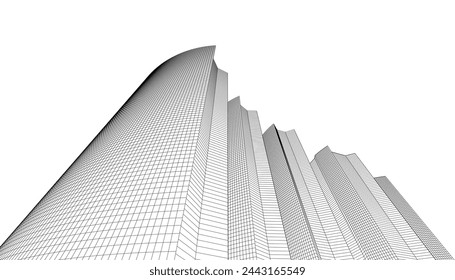 architecture building vector 3d illustration