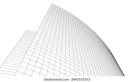 architecture building vector 3d illustration
