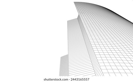 architecture building vector 3d illustration