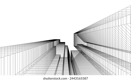 arquitectura edificio vector ilustración 3d