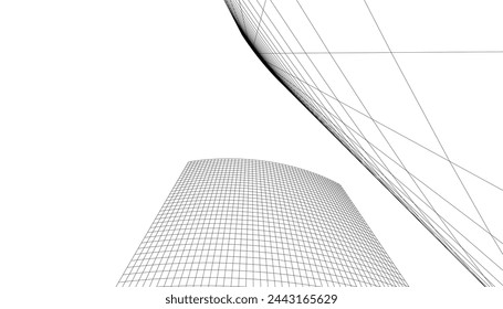 architecture building vector 3d illustration