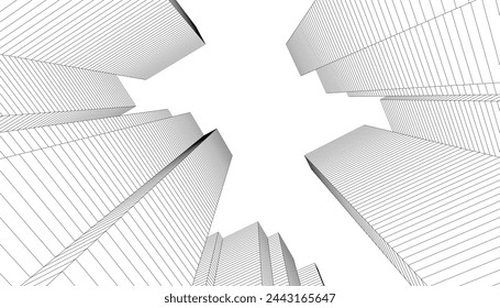 architecture building vector 3d illustration
