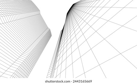 arquitectura edificio vector ilustración 3d