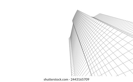 Architektur Gebäude Vektor 3D Illustration