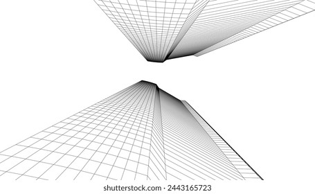 architecture building vector 3d illustration