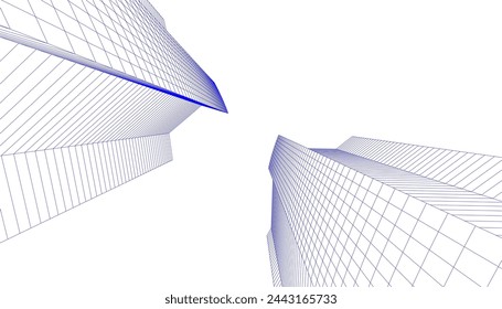 architecture building vector 3d illustration
