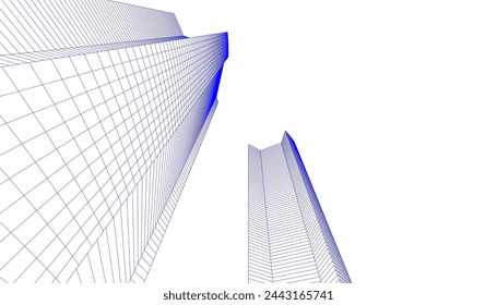 Architektur Gebäude Vektor 3D Illustration