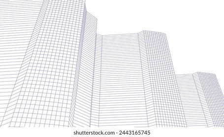 architecture building vector 3d illustration