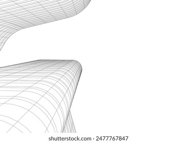 architecture building vector 3d illustration