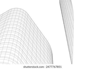 architecture building vector 3d illustration