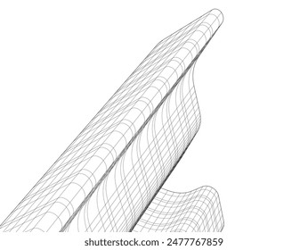 architecture building vector 3d illustration