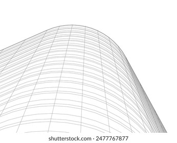 architecture building vector 3d illustration