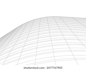 arquitectura edificio Vector ilustración 3d