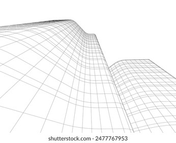 architecture building vector 3d illustration