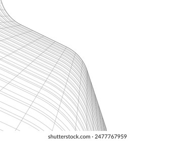 Architekturbau Vektorgrafik 3D-Illustration