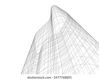 architecture building vector 3d illustration