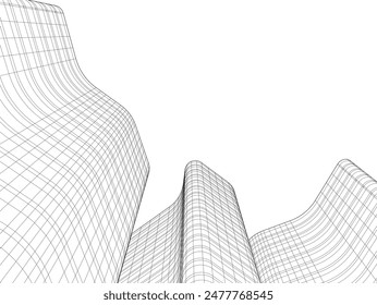 architecture building vector 3d illustration