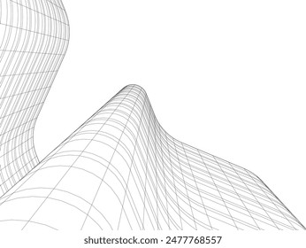 architecture building vector 3d illustration