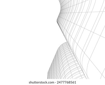 architecture building vector 3d illustration