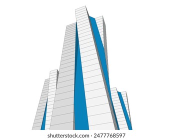 architecture building vector 3d illustration