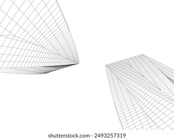 architecture building vector 3d illustration