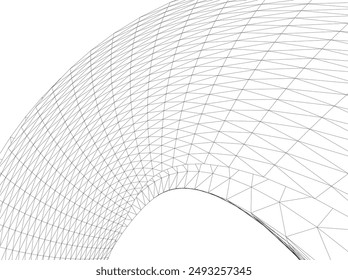 Architekturbau Vektorgrafik 3D-Illustration